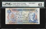 Canada  Canada 5 Dollars SPECIMEN 1972 BC-48aS 0000000 #422 GEM UNC PMG ... 599.00 US$  +  29.99 US$ shipping