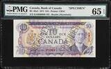 Canada  Canada 10 Dollars SPECIMEN 1971 BC-49aS 0000000 #422 GEM UNC PMG... 499.99 US$  +  29.99 US$ shipping