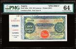 Angola Angola 20 Centavos SPECIMEN 1914 Pick-42bs CH UNC PMG 64 -