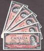 Canada Canada $2 x 5 Consecutive QEII Prefix J/R BC-38b Pick-76b Original UNC -