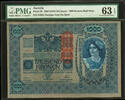 Austria 1000 Kronen Austria Red Overprint (ND-1919) Pick-59 CH UNC PMG 63 EPQ -