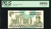 100 Pounds Tim Prusmack Money Art Note Scotland 158/250 Supb GEM UNC PCGS 69 PPQ -