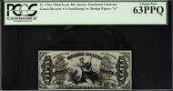 USA 50 Cents Justice Fractional Currency Third Issue FR# UNC PCGS 63 PPQ -