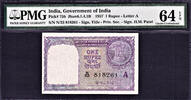 India Rupee India One H.M Patel Pick-75b CH UNC PMG 64 EPQ -