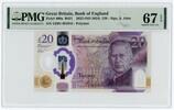 £20 Pounds 2024 King Charles, First Prefix, Low number EH01 001944 PMG 67 EPQ