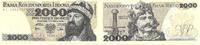POLAND 2000 zlotych POLAND: 2000 zlotych 1982. Series P. Nice nr: 1000425 UNC -