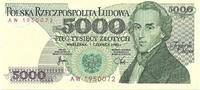 POLAND 5000 zlotych POLAND: 5000 zlotych 1982. Series AW. UNC -