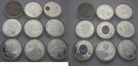 POLAND / POLEN 10 zlotych Set 9 silver coins. -