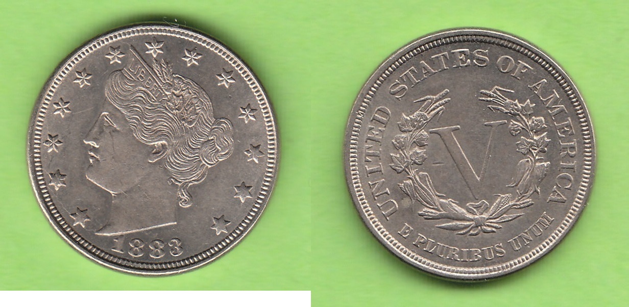 USA 5 Cents 1883 Toll Erhalten Selten In Dieser Qualit t CH UNC 