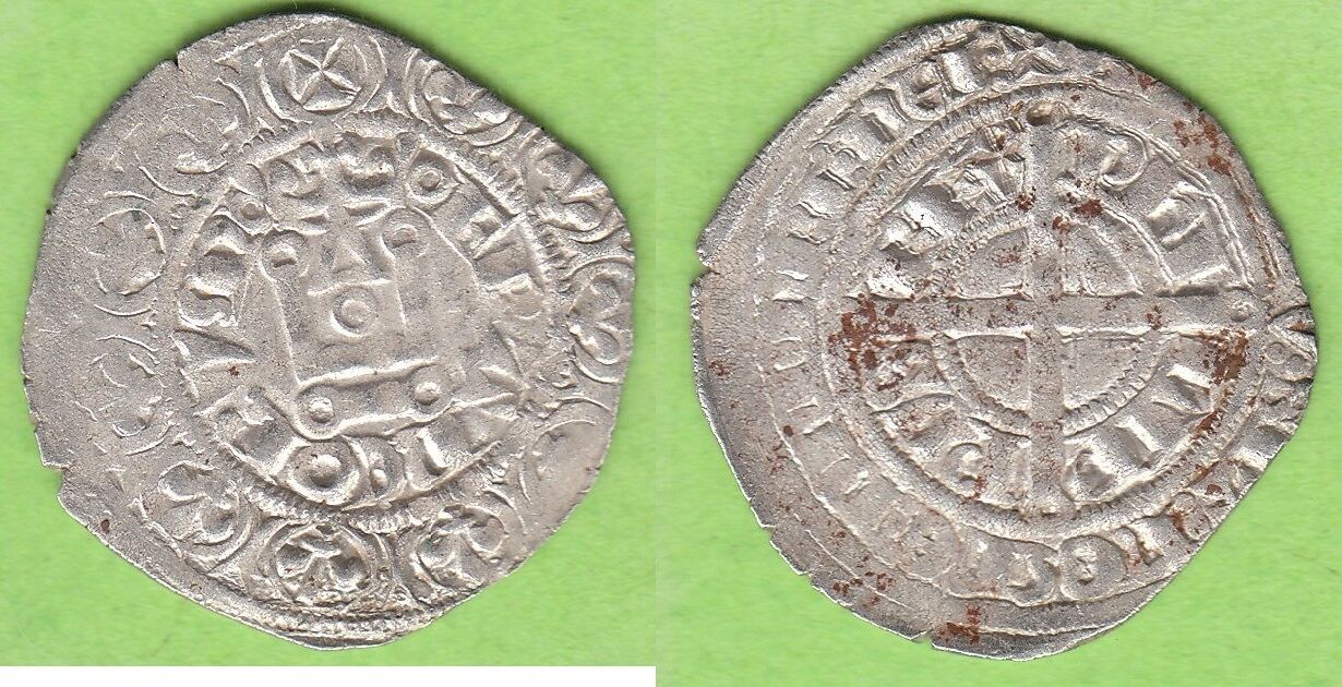 Gros A La Couronne 1328 1350 Frankreich Philippe Vi De Valois Vf
