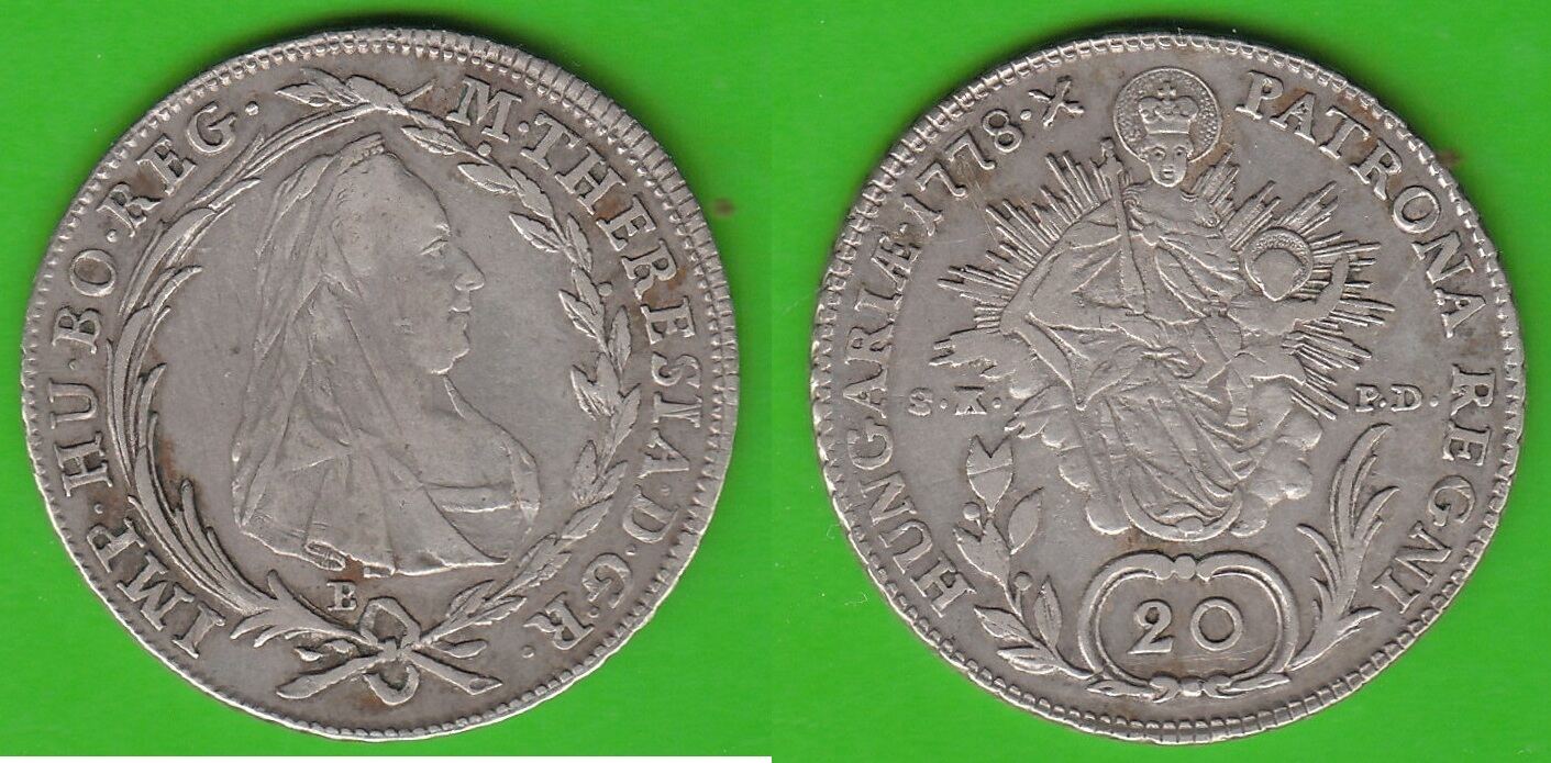 Habsburg RDR Ungarn 20 Kreuzer 1778 B Maria Theresia 1740-1780 ...