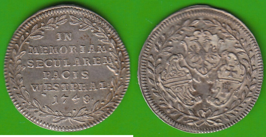 Schwäbisch Hall Silberabschlag von Dukaten 1748 auf die 100-Jahrfeier ...