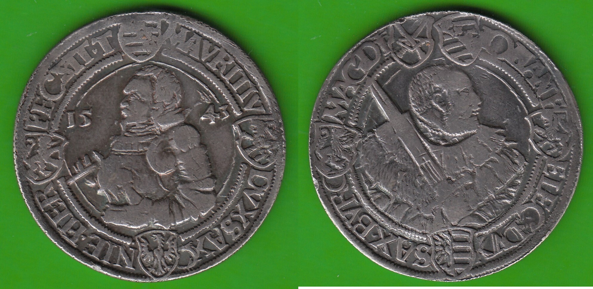 Sachsen Taler 1543 Johann Friedrich der Großmütige und Moritz 1541-1547 ...