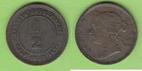 Straits Settlements 1/2 Cent Victoria 1837-1901, selten -