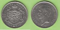 Belgien Vier Belga 20 Francs Albert I. 1909-1934, hübsch. selten -