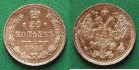 Russland 20 Kopeken Nikolaus II. 1894-1917, sehr hübsch -