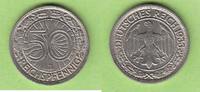 Weimarer Republik 50 Reichspfennig seltener Jahrgang, hübsch -