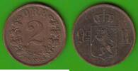 Norwegen 2 Öre Oscar II. 1872-1905, besserer Jahrgang -