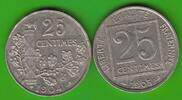 Frankreich 25 Centimes 2 Münzen, hübsch -