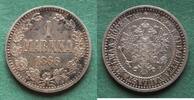 1 Markka 1866 Finnland Alexander II. 1855-1881, sehr hübsch vz+/vz-st