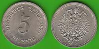 Kaiserreich 5 Pfennig toll erhalten -