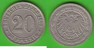 Kaiserreich 20 Pfennig hübsch, sehr seltener Jahrgang -