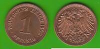 Kaiserreich 1 Pfennig toll erhalten, selten in dieser Qualität -