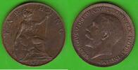 Großbritannien Farthing George V. 1910-1936, hübsch -
