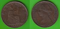 Großbritannien Farthing Victoria 1837-1901, hübsch -