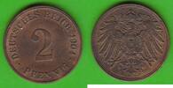 Kaiserreich 2 Pfennig seltene Ausgabe, toll erhalten -