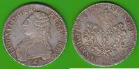 Frankreich Ecu aux rameaux d'olivier Louis XVI. 1774-1792, Paris, toll erhalten -