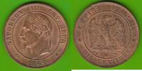 Frankreich 10 Centimes Napoleon III. 1852-1870, Straßburg, toll erhalten, seltene Qualität -