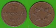 Frankfurt 1 Pfennig Typ Stern, hübsch -
