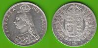 Großbritannien 1/2 Crown Victoria 1837-1901, toll erhalten -