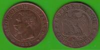 Frankreich 5 Centimes Napoléon III. 1852-1870, Marseille, ancre, selten -