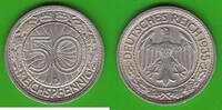 Weimarer Republik 50 Reichspfennig hübsch -
