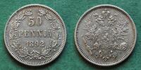 50 Penniä 1892 Finnland Alexander III. 1881-1994 vz