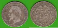 Frankreich 20 Centimes Napoleon III. 1852-1870, Straßburg -