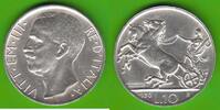 10 Lire 1930 Italien Vittorio Emanuele III. 1900-1946, seltener Jahrgang vz/vz+, leicht gereinigt