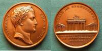 Frankreich Bronzemedaille Napoleon I. 1804-1814, 1815, Einzug in Berlin, Abschlag von 1973 -