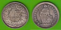 1 Franken 1928 Schweiz toll erhalten vz-st, schöne Patina