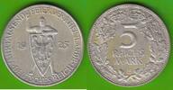 Weimarer Republik 5 Reichsmark Rheinlandfeier, hübsch -