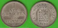Sachsen 1 Neugroschen Friedrich August II. 1836-1854, Prachtexemplar -