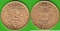 10 Mark 1907 Bremen GOLD, Prachtexemplar, selten Stempelglanz