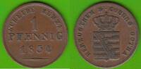 Sachsen-Coburg-Gotha 1 Pfennig 1834 Ernst I. 1826-1844, seltener ss+/ss 25.32 US$  +  4.61 US$ shipping