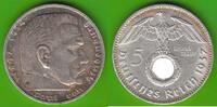 Drittes Reich 5 Reichsmark 1937 F h&uuml;bsch vz-/vz, sch&ouml;ne Patina, winziger... 43.26 US$  +  8.65 US$ shipping