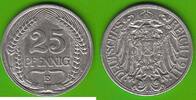Kaiserreich 25 Pfennig 1911 E h&uuml;bsch gutes vz 15.57 US$  +  4.61 US$ shipping
