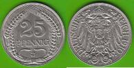 Kaiserreich 25 Pfennig 1910 J h&uuml;bsch vz+ 14.94 US$  +  4.61 US$ shipping