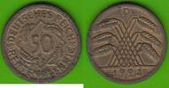 Weimarer Republik 50 Rentenpfennig 1924 D ss-vz, Korrosion 4.49 US$  +  4.61 US$ shipping
