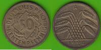 Weimarer Republik 50 Rentenpfennig 1924 A vz, leicht rau 10.32 US$  +  4.61 US$ shipping